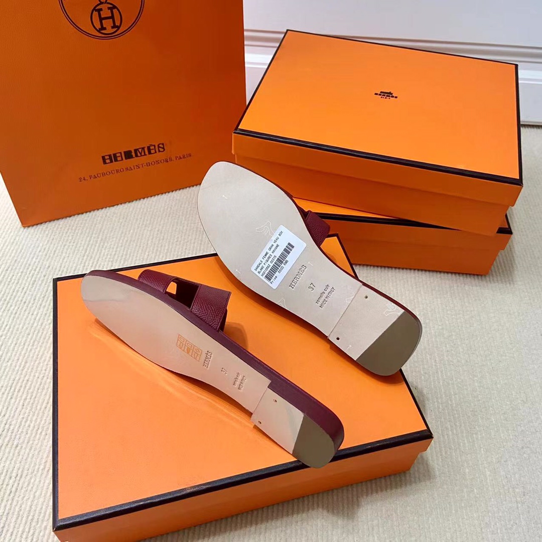 에르메스 올수공 오란 슬리퍼 샌들 앱송 35